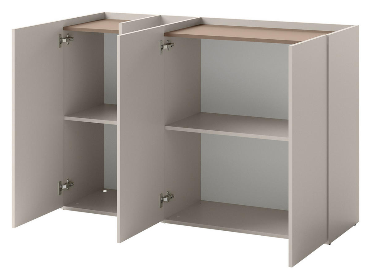 KOMMODE Sigma 3D SG06 - Kaschmir/Trüffeleichefarben, Holzwerkstoff (136/91/42cm) - MIRJAN24