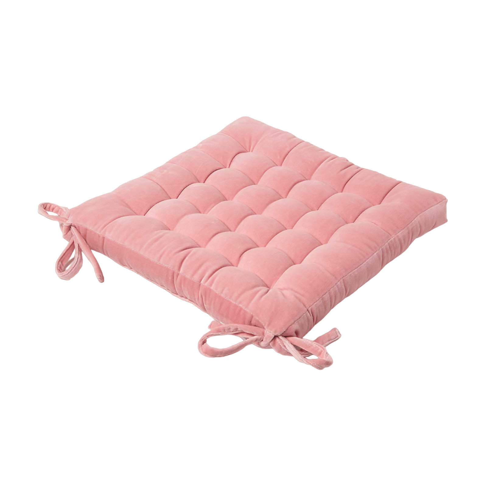 STUHLKISSEN Samt rosa 40/40/5 cm - Rosa, Textil (40/40/5cm) - Homescapes