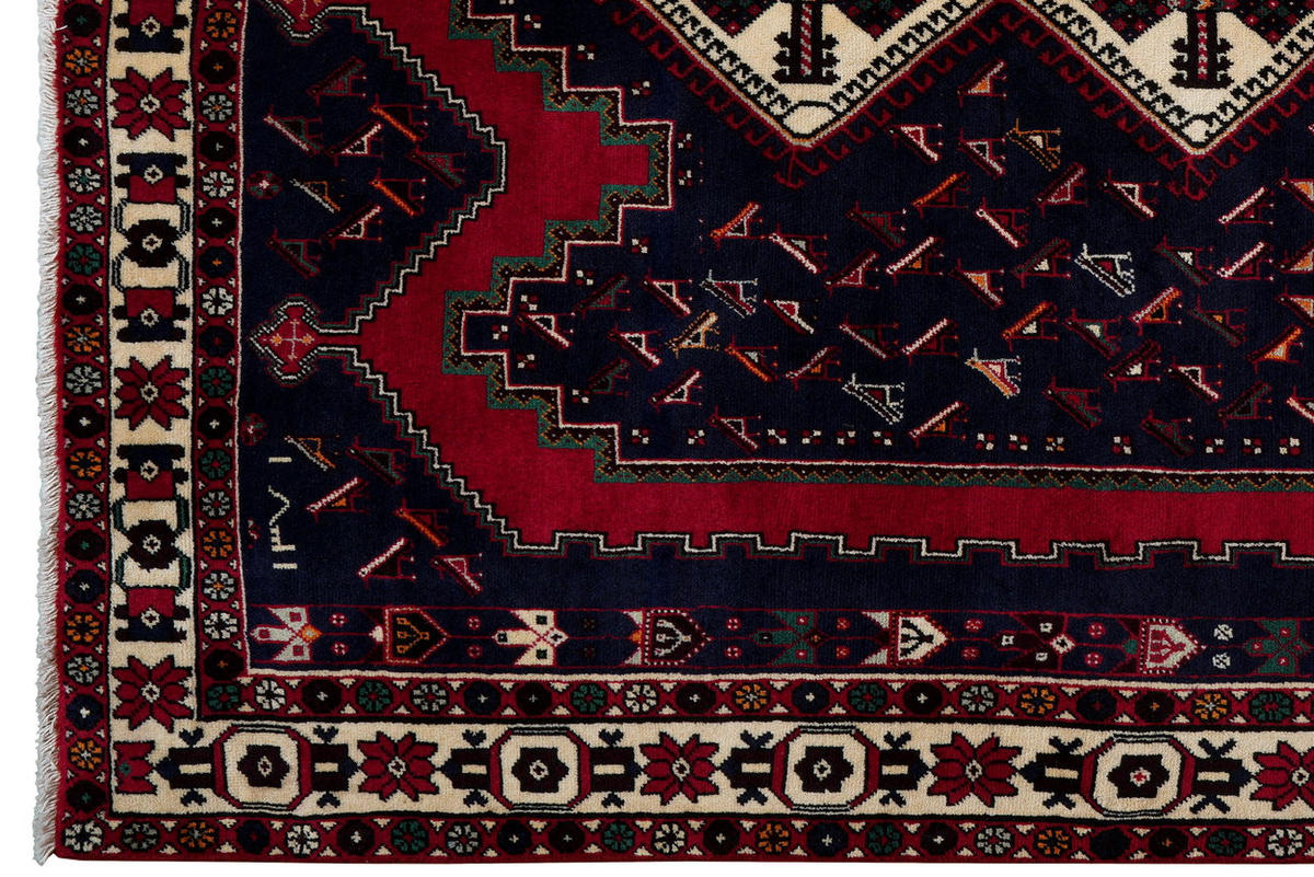 TEPPICH Afshar Blau 219/168 cm Schurwolle - Blau, Textil (168/219cm) - Looma