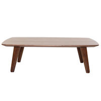 COUCHTISCH Nussbaum FIFTIES - Walnussfarben, Holz (120/68/37cm) - Miliboo