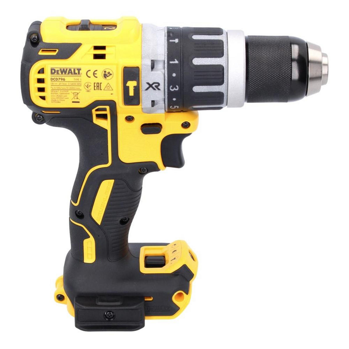DEWALT DCD 796 NT Akku Schlagbohrschrauber 18 V 70 Nm Brushless + TSTAK - ohne Akku, ohne Ladegerät - Multicolor, Kunststoff (44/67/12cm) - DeWalt