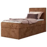 BOXBETT TILIANO 90/200 - Orange Cord - H4 - Visco Topper - Rechts - Orange, Textil (90/200cm) - MKS