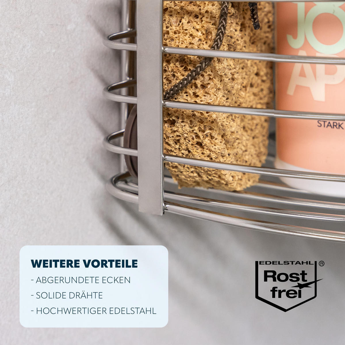 ECK-ABLAGEKORB 2er-Set, silber - Edelstahlfarben, Metall (25/10.5/18.5cm) - bremermann