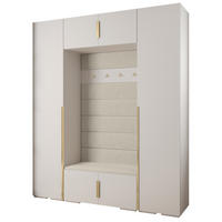 GARDEROBEN-SET 236,7/200/47 - Goldfarben/Weiß, Holz/Kunststoff (200/236.7/47cm) - Abiks Möbel