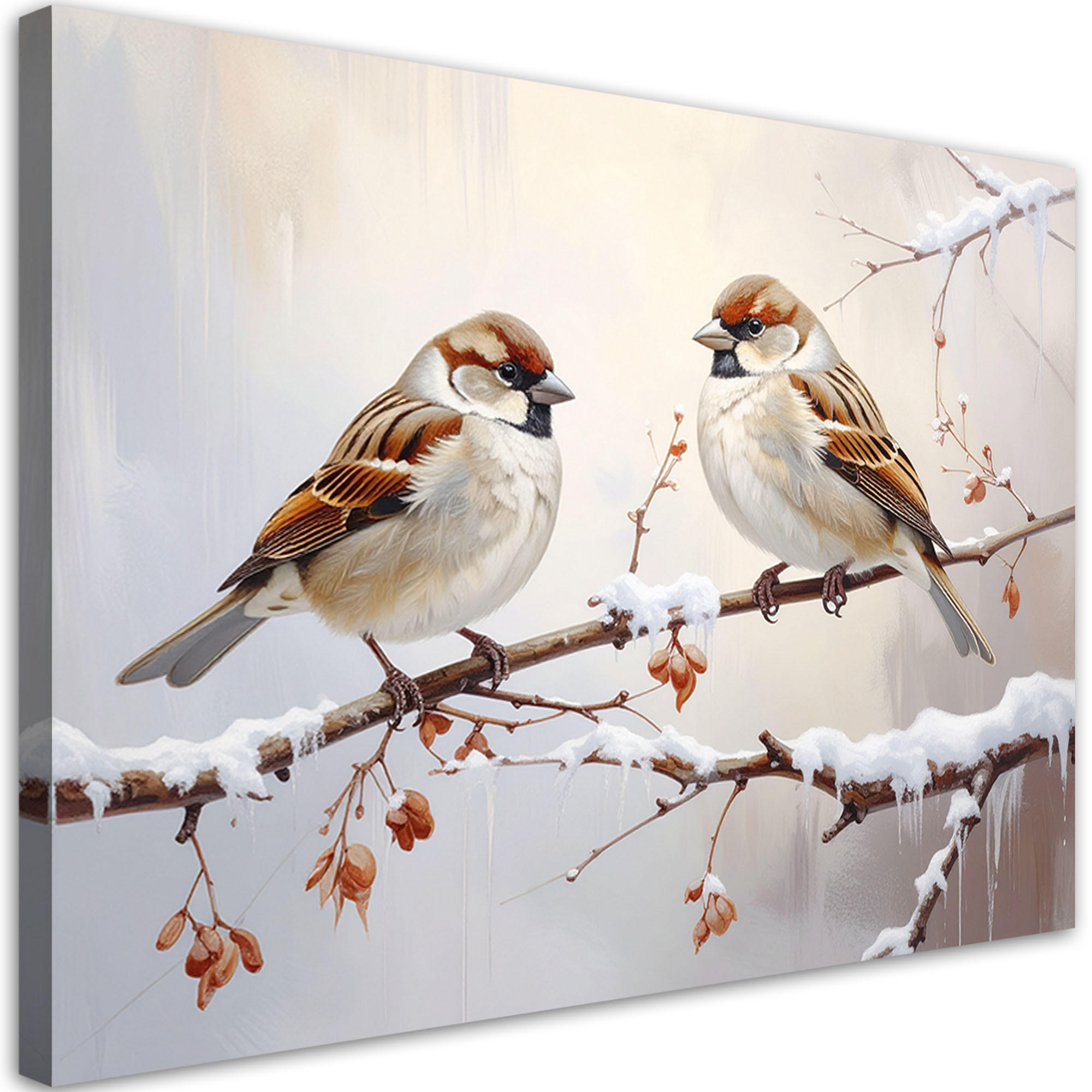 Feeby Leinwandbild Grau 60x40 cm