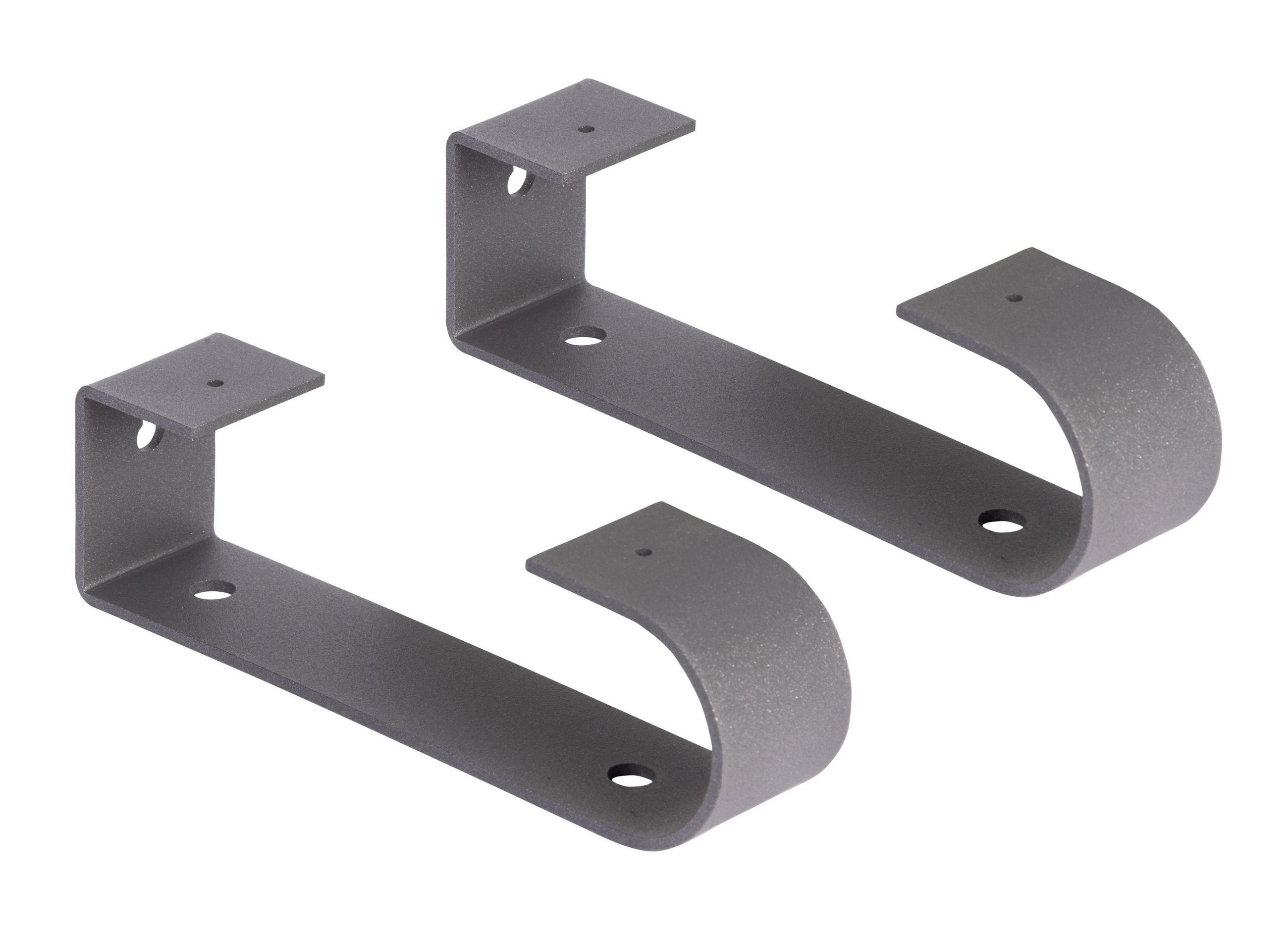 REGALTRÄGER als 2er Set Karla, Stahl in verschiedenen Trendfarben und Größen - Anthrazit, Metall (4.5/6/20.5cm) - Alberts