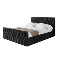 POLSTERBETT mit Bettkasten, Fußteil und Lattenrost, Boxbett mit Matratze H3/H4 - RENO-Z 180x200 Schwarz - Schwarz, Holzwerkstoff/Textil (180/200cm) - ALTDECOR
