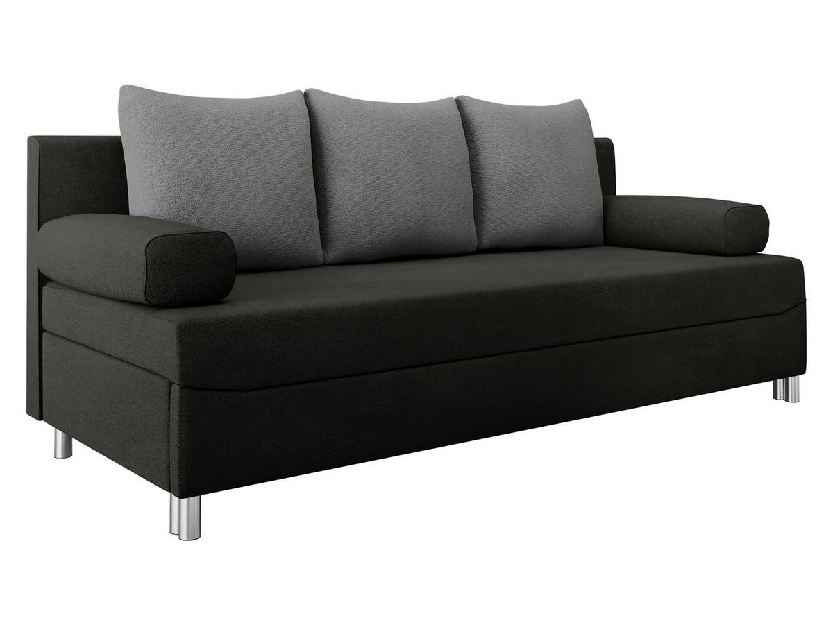 SCHLAFSOFA Dover - Chromfarben/Schwarz, Holz/Kunststoff (192/86/80cm) - MIRJAN24