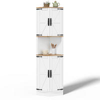 BUFFET Weiß 39.5/39.5/180 cm - Weiß, Holz (39.5/180/39.5cm) - PANGIVO