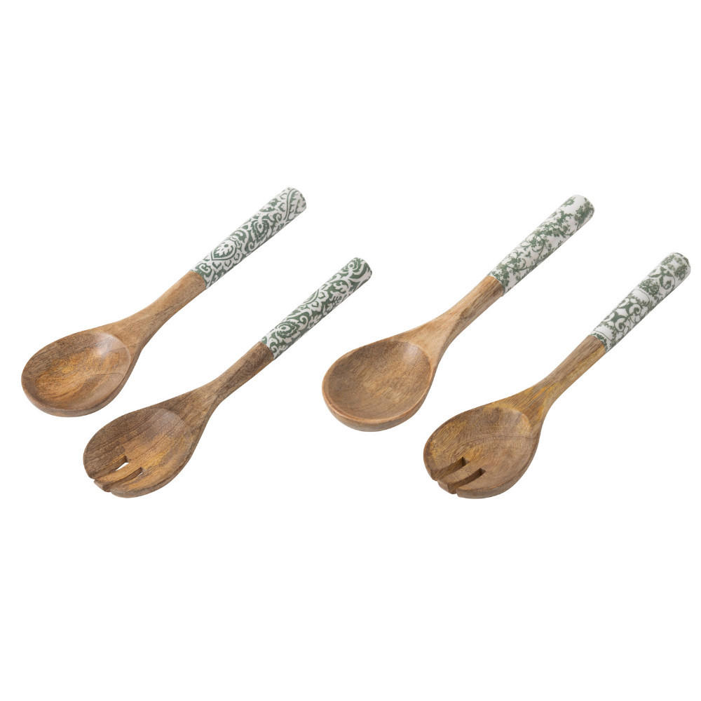 SALATBESTECK GW (2ER SET) - Weiß, Holz (28cm) - J-Line