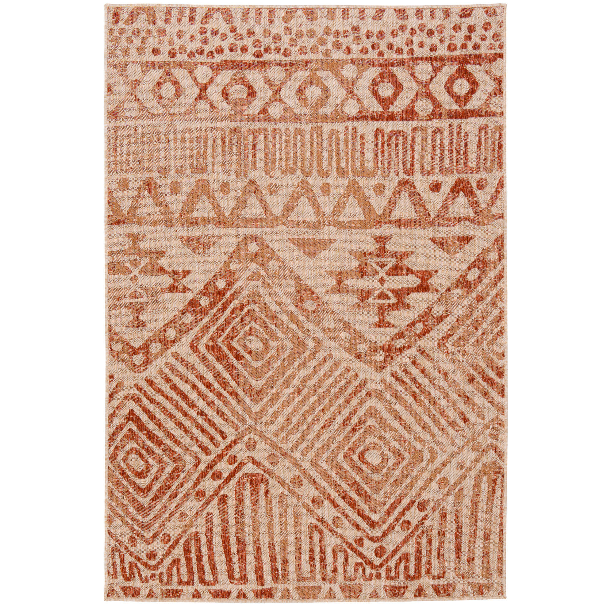 IN- UND OUTDOOR TEPPICH CARPETTO VINTAGE - Terracotta, Textil (80/120cm) - Pergamon