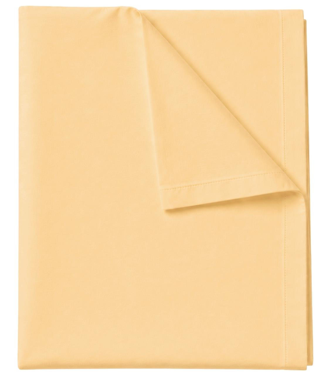 BETTTLAKEN ohne Gummizug 140x250 cm, Betttuch aus 100% Baumwolle, Vielseitig verwendbares Haustuch - Gelb - Gelb, Textil (140/250cm) - Carpe Sonno