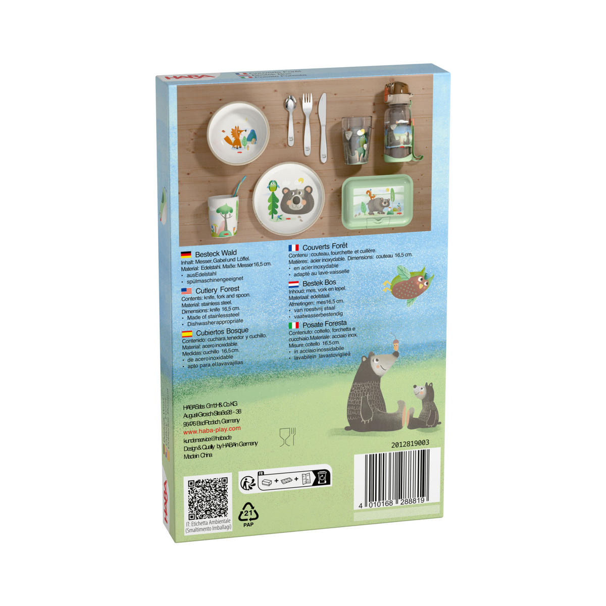 KINDERBESTECK Wald, 3-tlg. - Multicolor, Metall - Haba