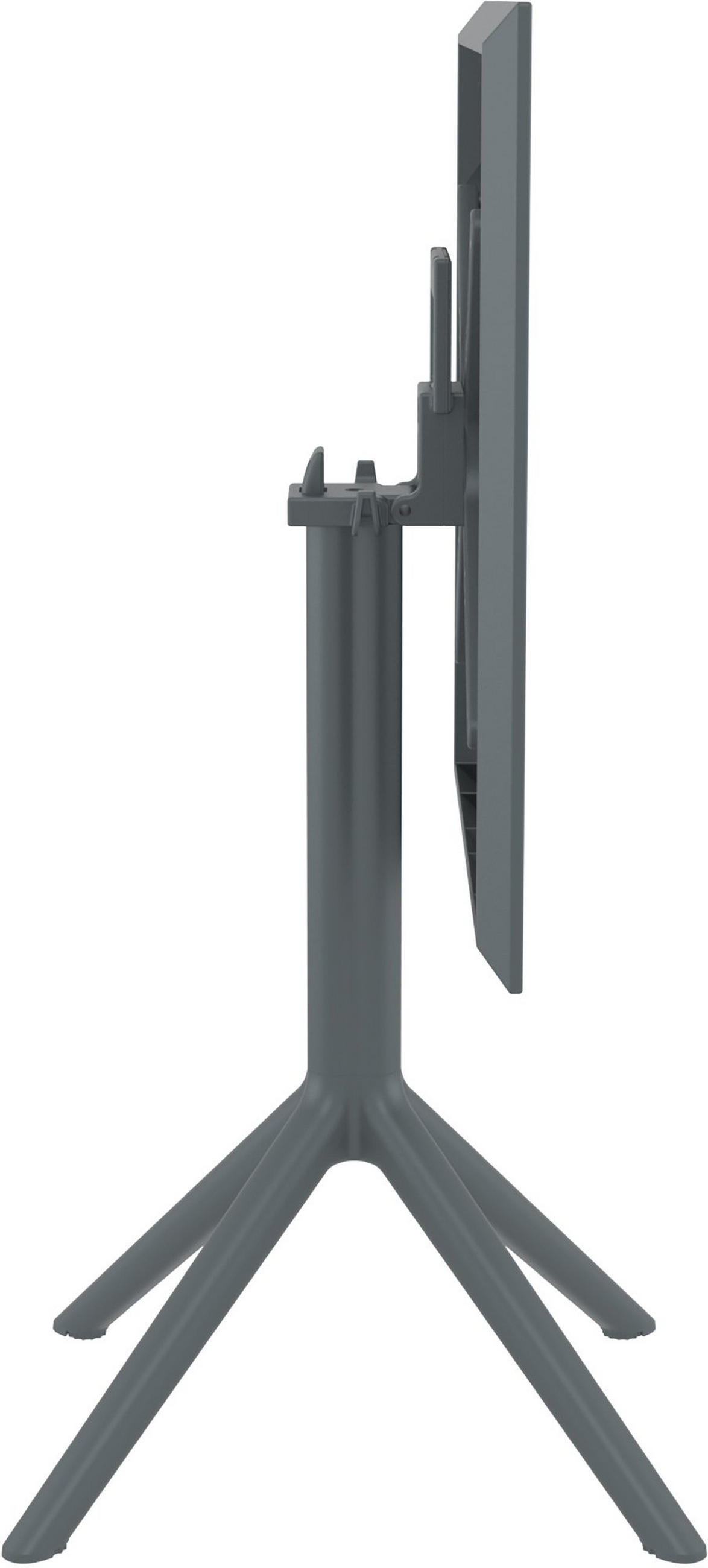 GARTENTISCH eckig 60/60/74 cm Kunststoff dunkelgrau - Dunkelgrau, Kunststoff (60/60/74cm) - CLP