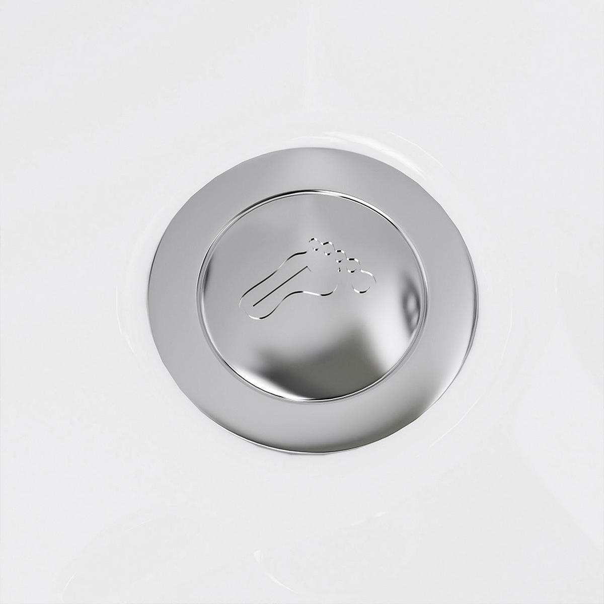 SENIORENBADEWANNE VITAL L - rechts, L - Weiß, Kunststoff (85/100/95cm) - Home Deluxe