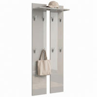 GARDEROBENPANEEL Wandpaneel Sandgrau Hochglanz - Sandfarben, Holzwerkstoff (57/170/20cm) - Vladon