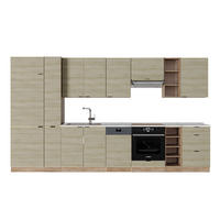 KÜCHENZEILE Fame-Line Eiche Paneel/Goldkraft Eiche 355 cm ohne Arbeitsplatte - Hellbraun/Eiche Wotan, Holzwerkstoff (355/81.6/46cm) - Vicco