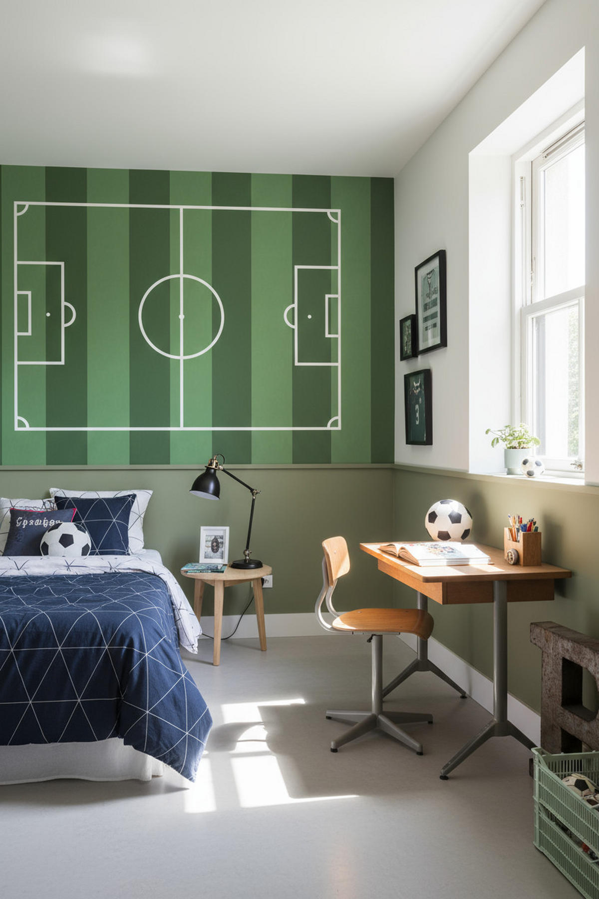 FOTOTAPETE Fußballfeld 400 x 279 cm - Grün, Papier (400/279cm) - ESTAhome