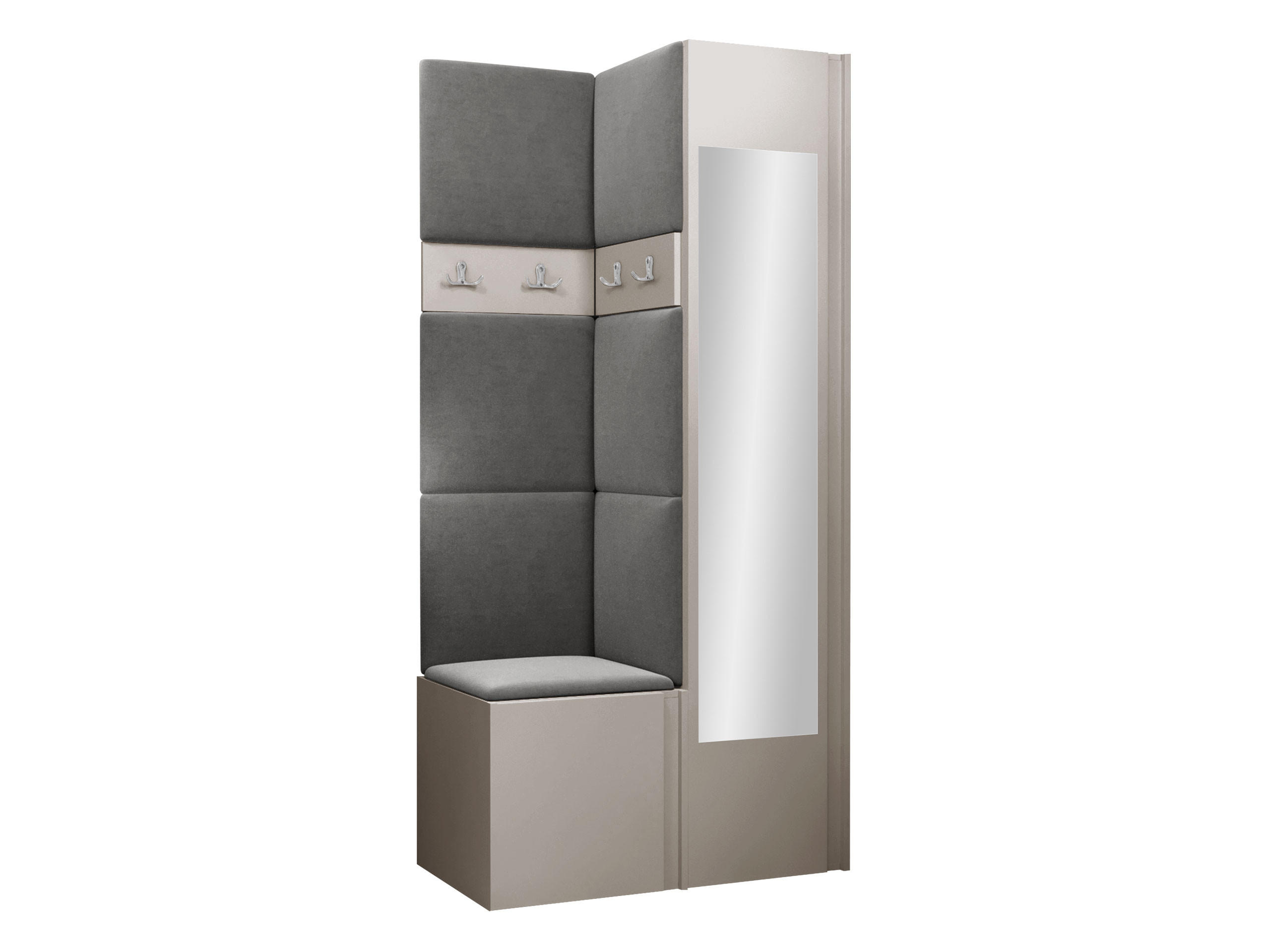 GARDEROBEN-SET Orion XXV - Kaschmir/Grau, Holzwerkstoff/Kunststoff (82/186/46cm) - MIRJAN24