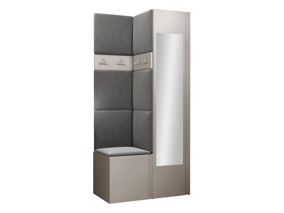 GARDEROBEN-SET Orion XXV - Kaschmir/Grau, Holzwerkstoff/Kunststoff (82/186/46cm) - MIRJAN24