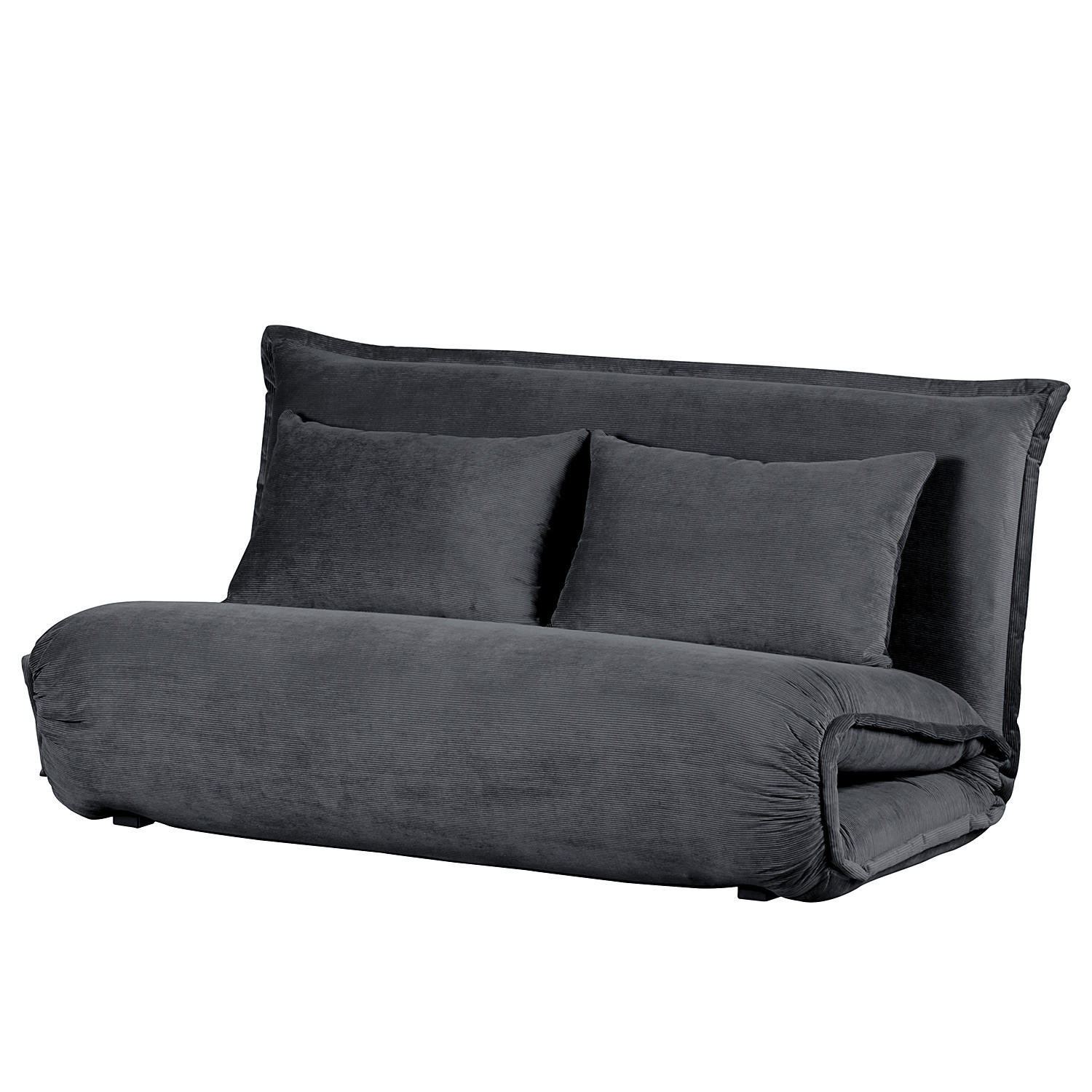 SCHLAFSOFA - Grau, Textil/Metall (150/75/85cm) - home24