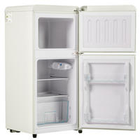 KUHLSCHRANK 45.5/42/88.8 cm Cremeweiß 60L mit LED-Licht, Energieklasse E - Weiß, Metall (45.5/88.8/42cm) - Oxeza