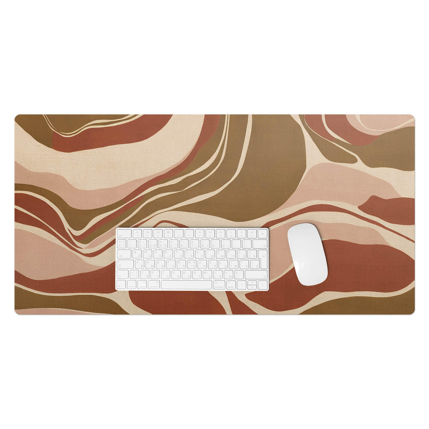 Wallfluent Schreibtischunterlage Beige 45x1.6x90 cm