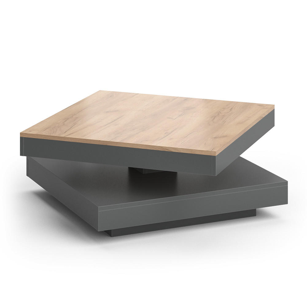 COUCHTISCH Elias Anthrazit 70 x 70 cm - Anthrazit, Holzwerkstoff (70/70/34cm) - Vicco