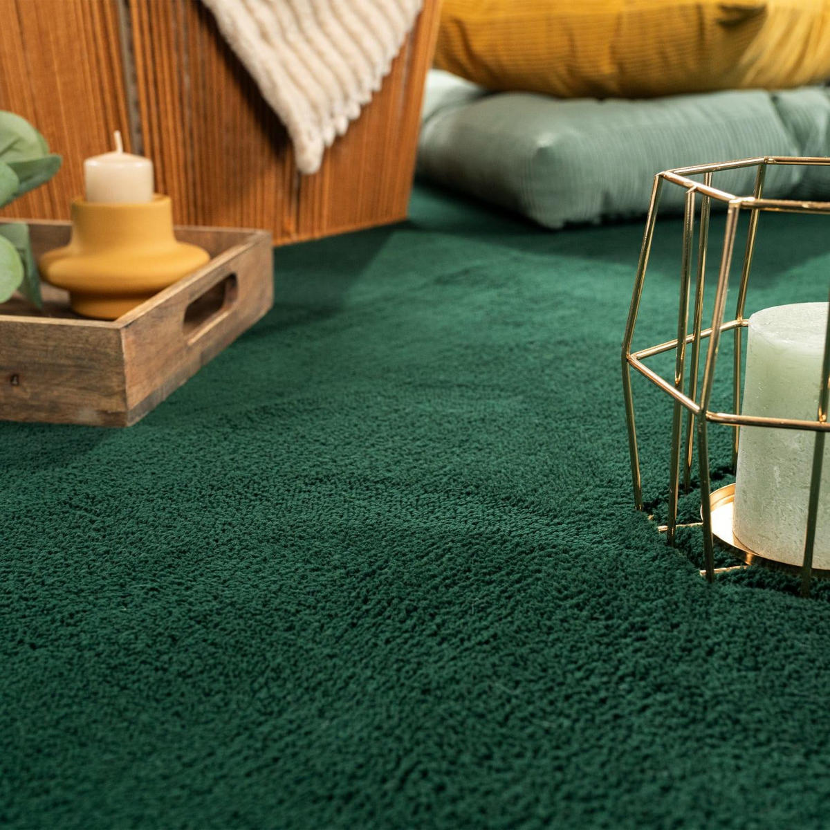 KURZFLOR-TEPPICH CADIZ 630 GRÜN 240X340 - Grün, Kunststoff (240/340cm) - Paco Home