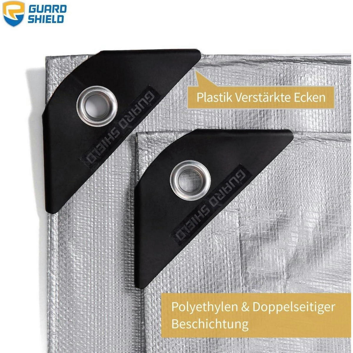 GEWEBEPLANE 3 x 4 m Grau Wasserdicht 160g/m² - Grau, Kunststoff (32/5.3/43cm)