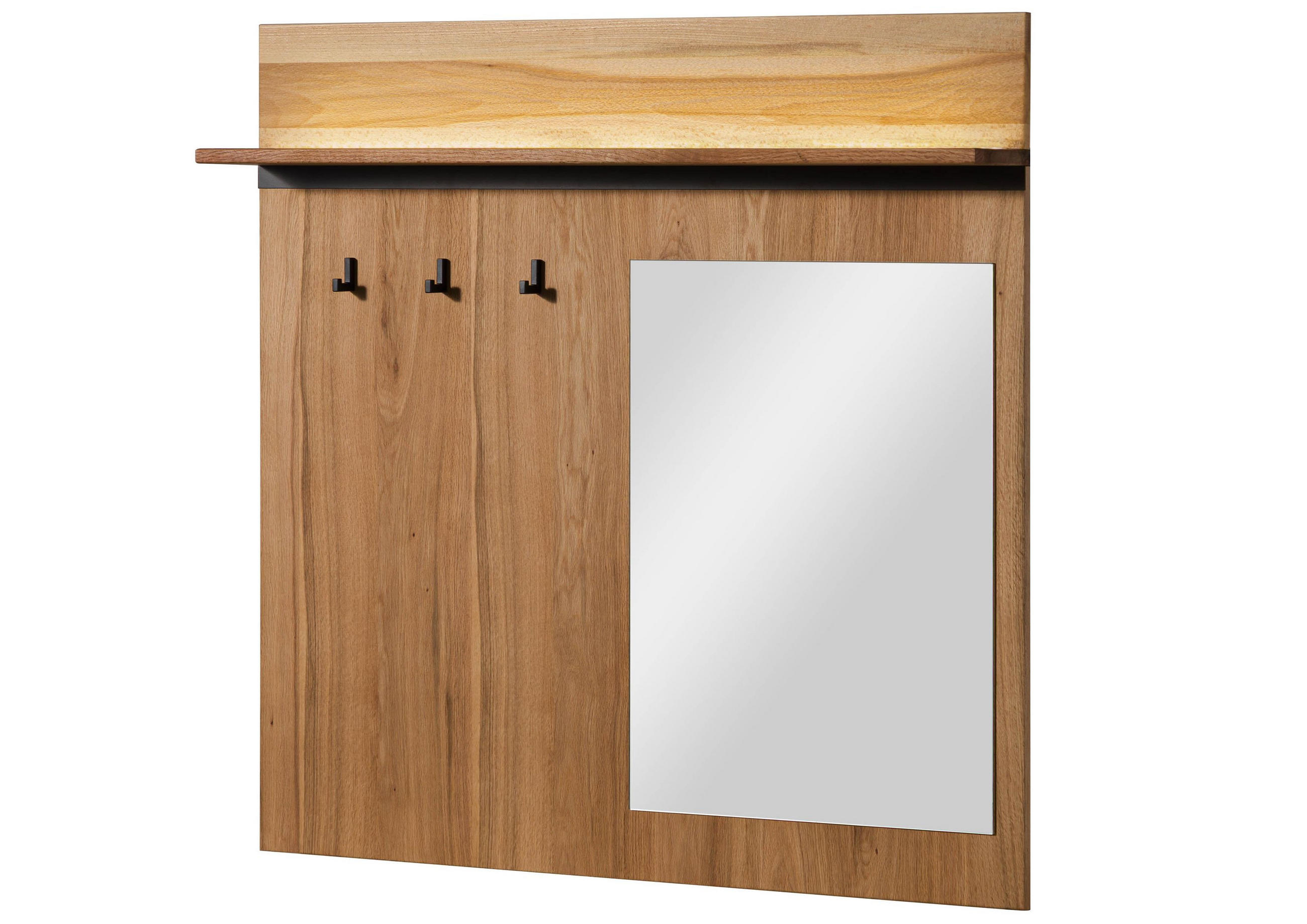 WANDGARDEROBE Wild-/Zerreiche 110x17x110 natur geölt MONTREUX LUX #136 - Naturfarben, Holz (110/110/17cm) - Massivmoebel24