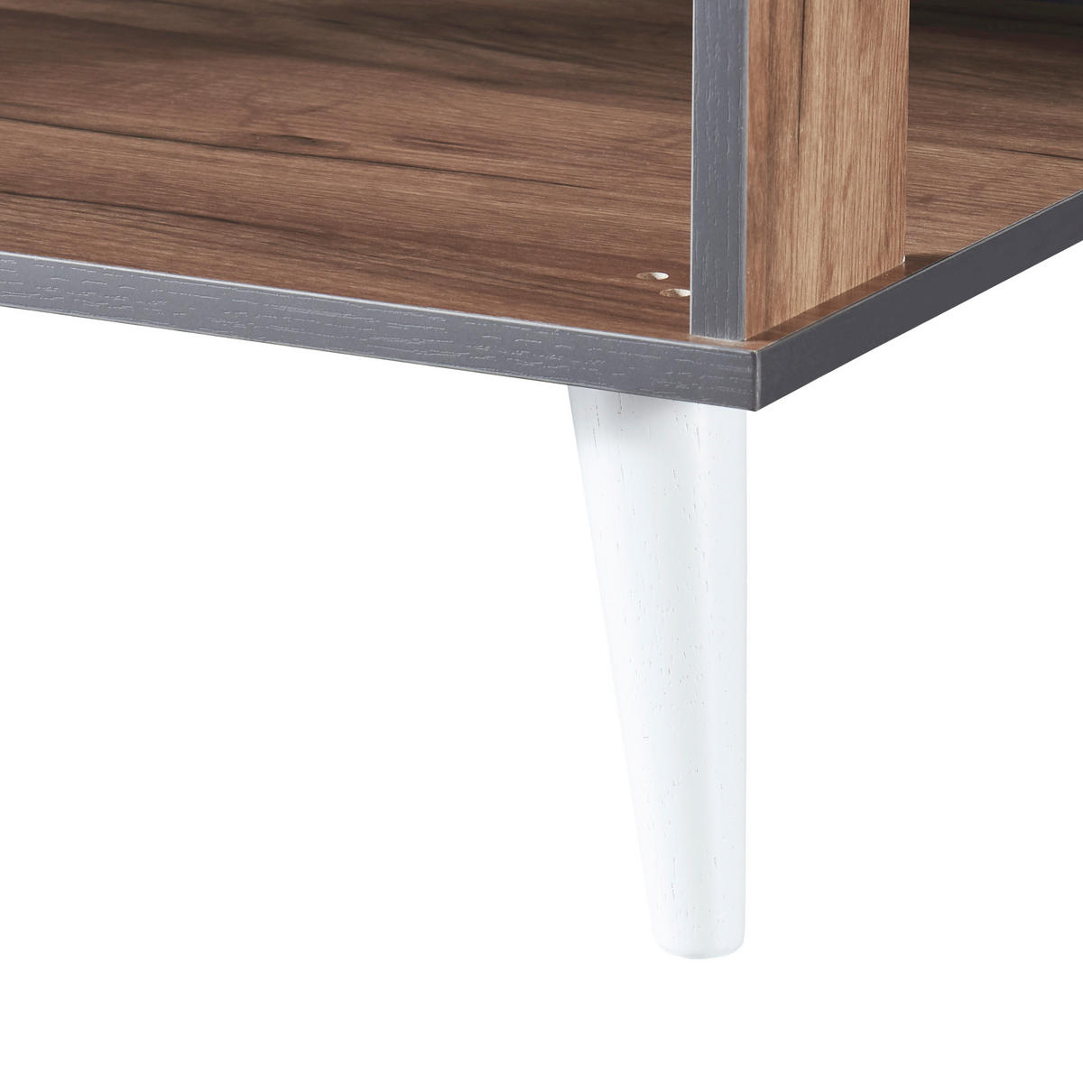 COUCHTISCH Århus 40/70/50 cm - Eichefarben/Weiß, Holzwerkstoff/Kunststoff (50/70/40cm) - [en.casa]