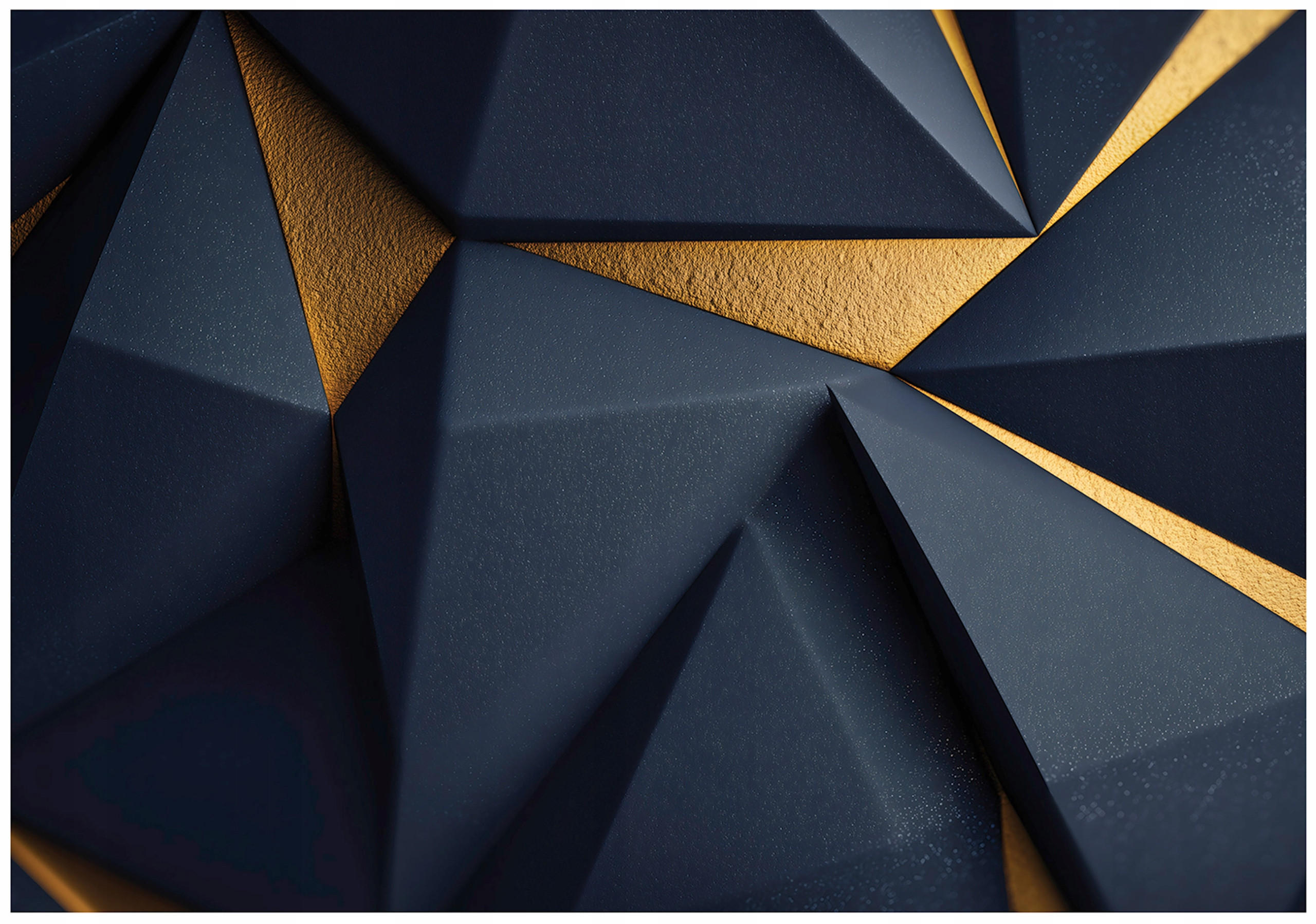 FOTOTAPETE Abstrakt Geometrisch Blau 150x105 cm - Multicolor, Papier (150/105cm) - Wallarena