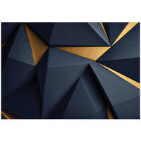 FOTOTAPETE Abstrakt Geometrisch Blau 150x105 cm - Multicolor, Papier (150/105cm) - Wallarena