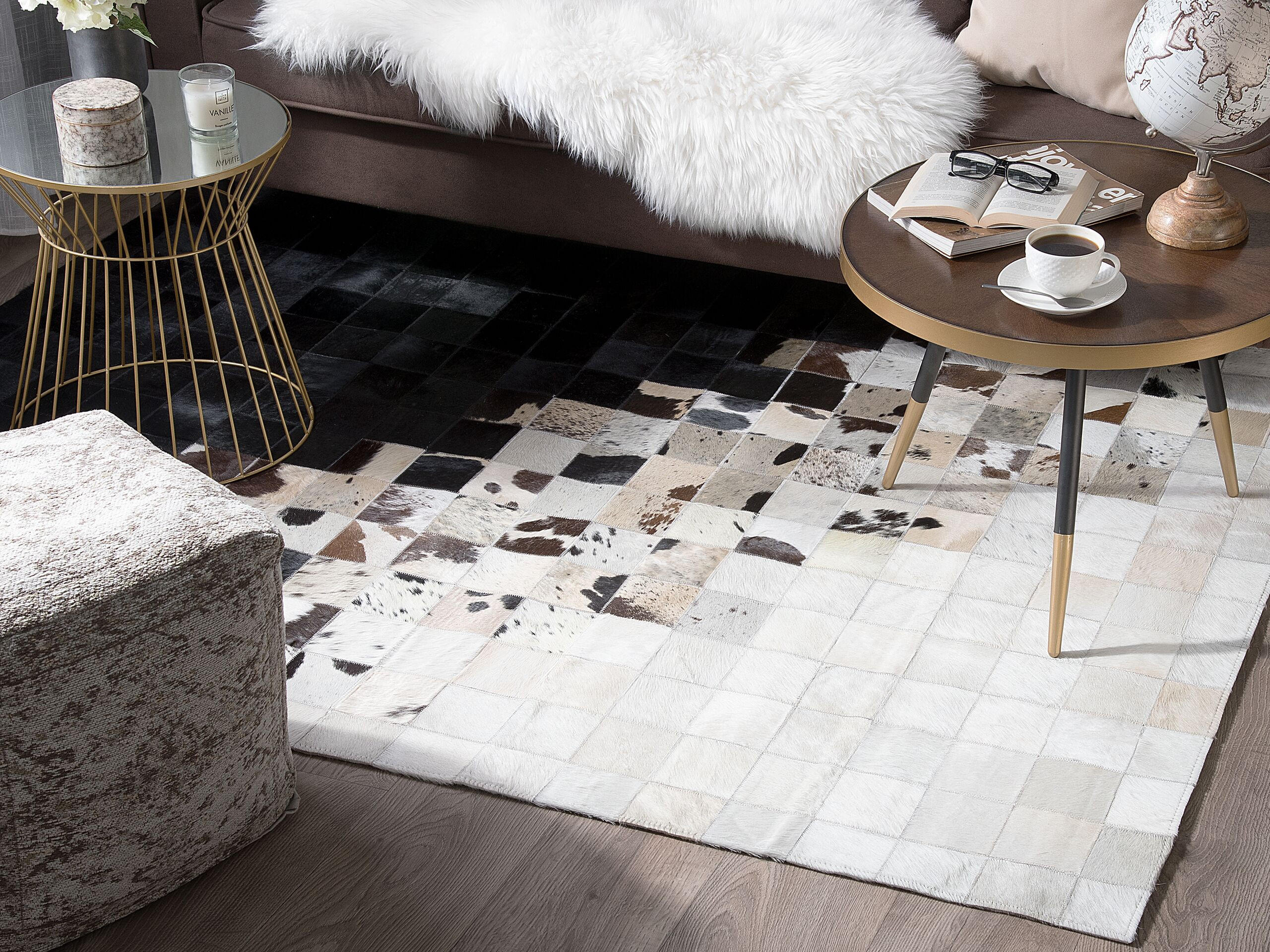 KURZFLOR-TEPPICH Kemah 200/140 cm - Schwarz, Fell (140/200cm) - Beliani