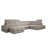 ECKSOFA TOLLO Solar-stoff U-form 400x217x105 cm cappuccino - Cappuccino, Holz/Textil (217/400cm) - DomoHome