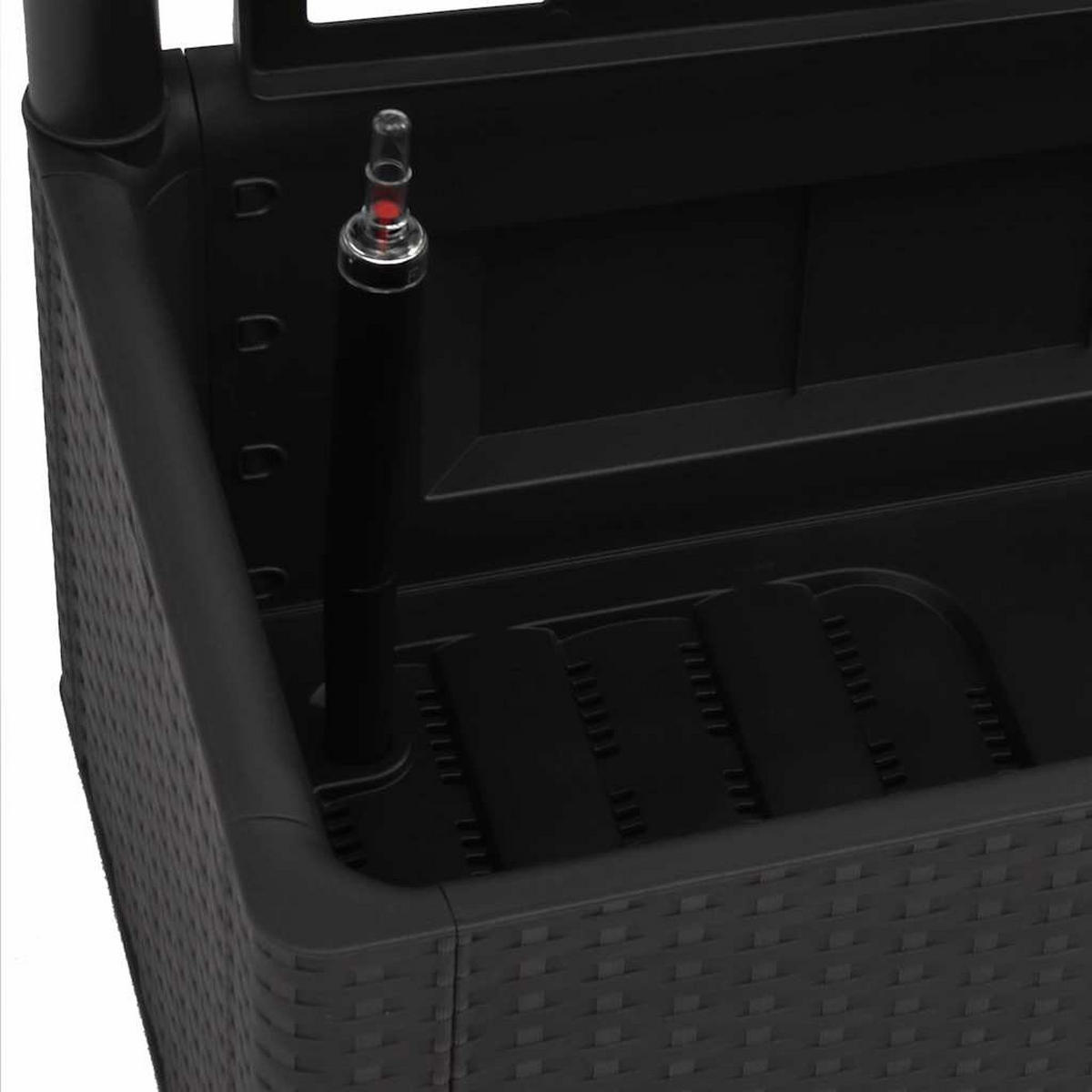 RANKKASTEN Pflanzgefäß BAYO Anthrazit 100x43x142 cm - Anthrazit, Kunststoff (100/142/43cm) - DELUKE