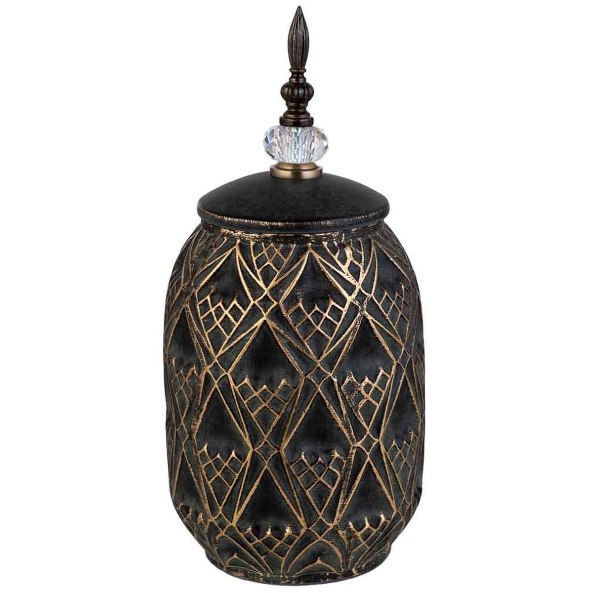 VASE aus Keramik, braun, 17x36cm - Braun, Keramik (36cm) - Wanderlust