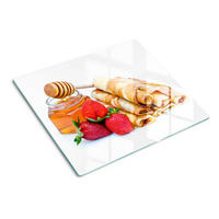 GLASPLATTE 60x52 cm Leckere Pfannkuchen - Rot, Glas (60/0.4/52cm) - TULUP