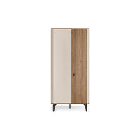 KLEIDERSCHRANK AURO 01 88/190/52 cm in Kaschmir / Royal Nussbaum - Kaschmir/Nussbaumfarben, Holzwerkstoff (88/190/52cm) - Deine Möbel 24