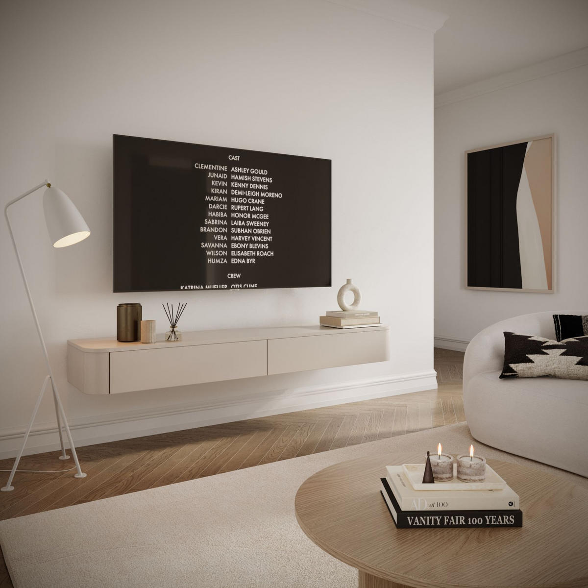 TV-BOARD Luvio Kaschmirgrau hängend 175/20/39 cm - Taupe, Holzwerkstoff (175/20/39cm) - Selsey