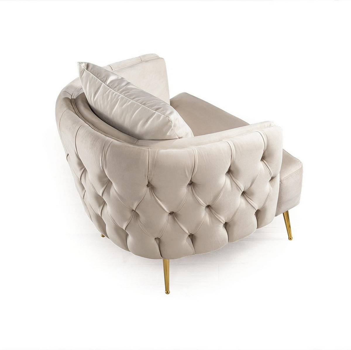 SITZGARNITUR Roma Beige Stellvariante:3+1+1 - Beige, Holz (240/81/103cm) - Villa Möbel