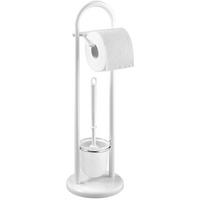 STAND-WC-GARNITUR 2-in-1 Siena White 19/19/63 cm - Weiß, Metall (19/63/19cm) - Wenko