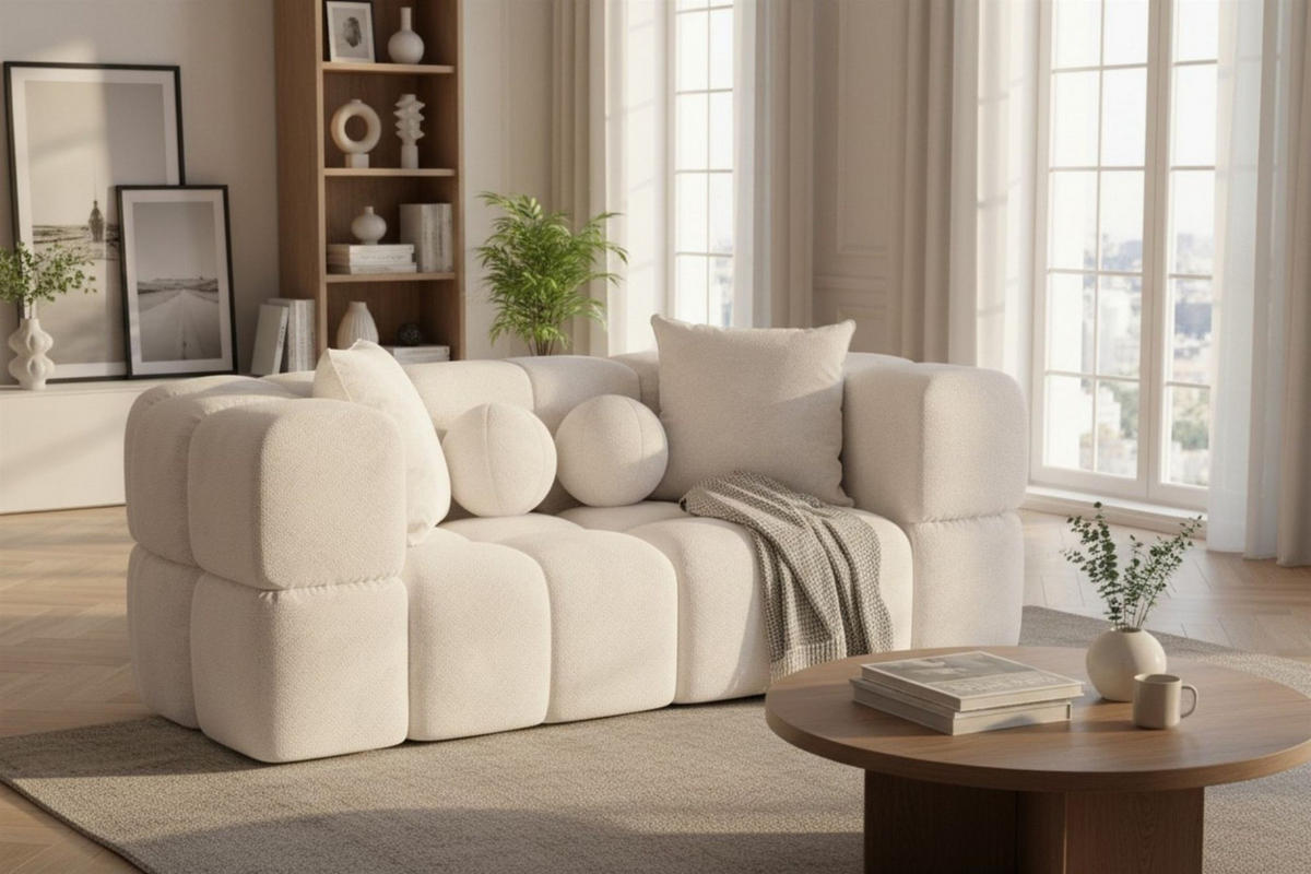 SOFA 3-sitzer Vega - Beige, Holzwerkstoff/Textil (250/77/103cm) - Fun Möbel
