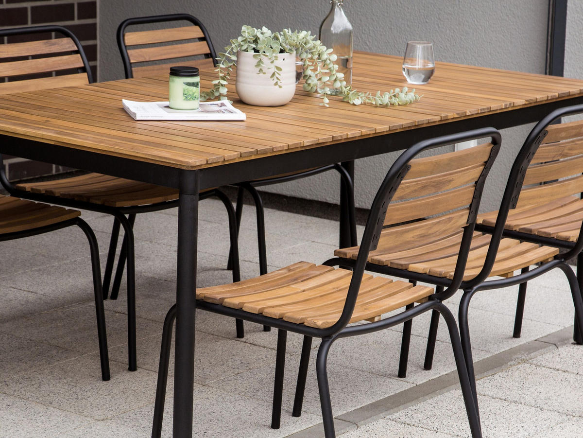 ESSTISCH Heller Holzfarbton Vallese - Hellbraun, Holz (180/90/76cm) - Beliani