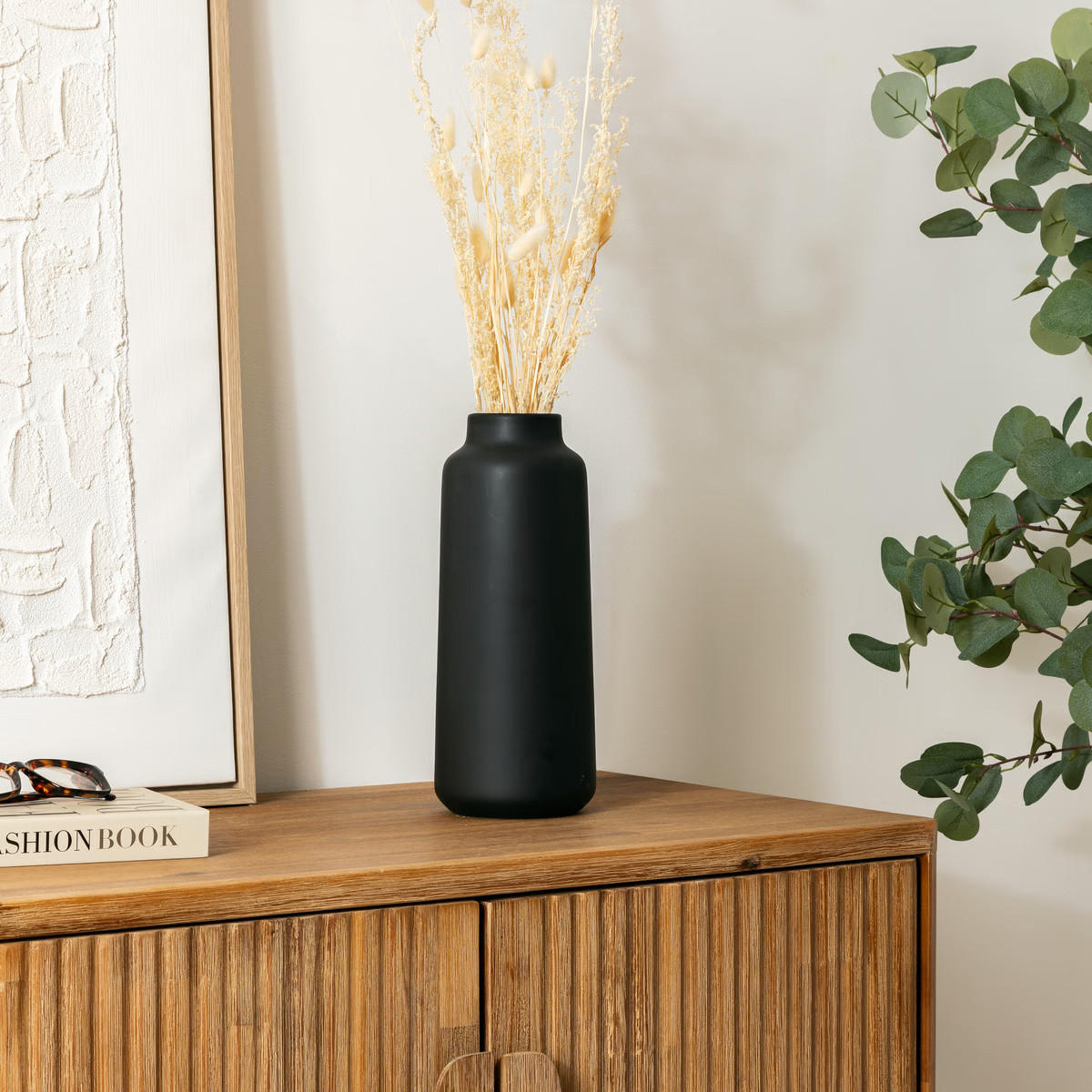 VASE Keramik Tila Ø 12 cm - Schwarz, Keramik (30cm) - Atmosphera Createur d´interieur