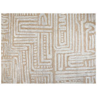 TEPPICH Beige 300/400 cm Mandai - Hellgrau, Textil (300/400cm) - Beliani