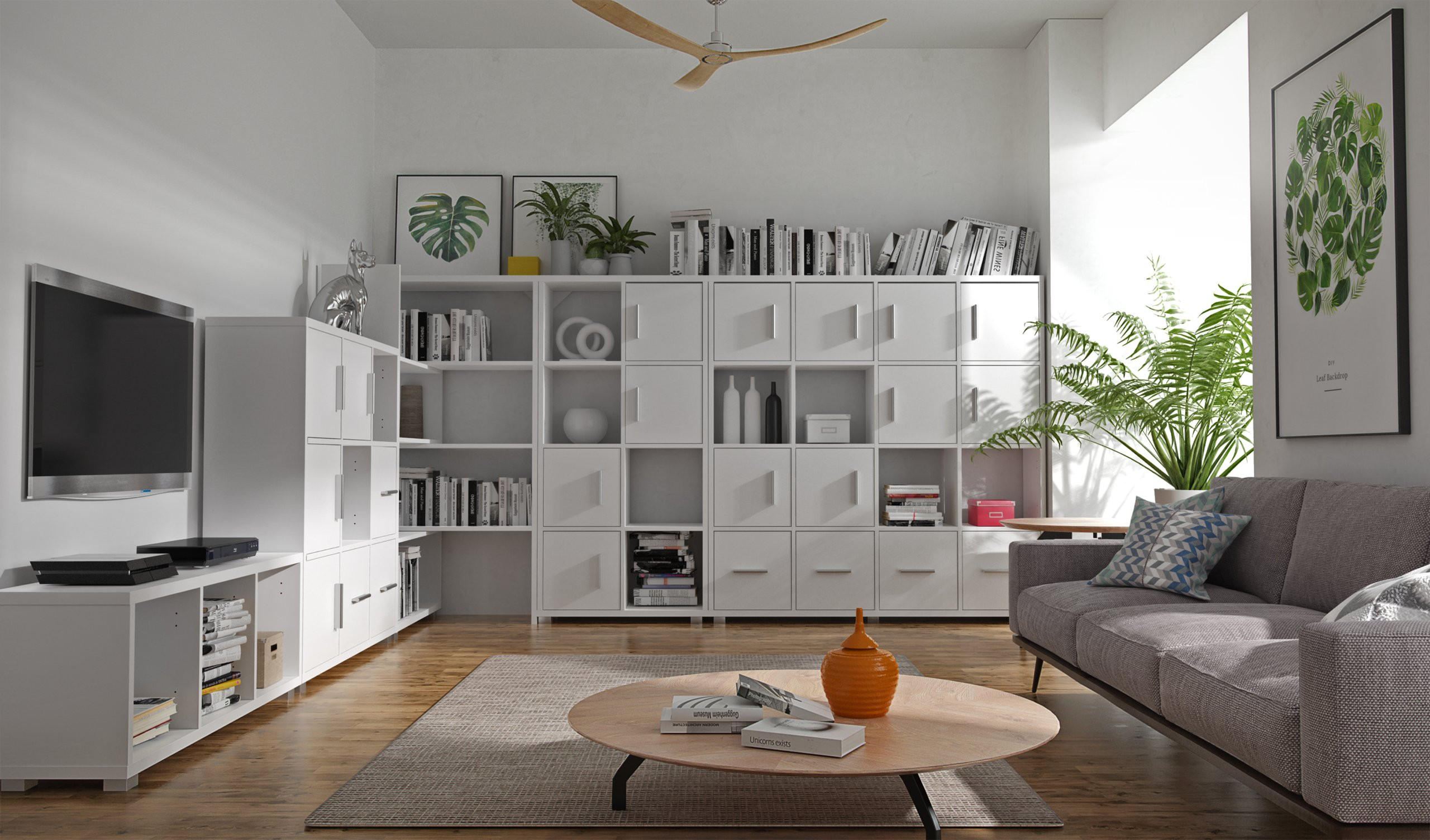 SCHUBLADE MODUS Weiß 34,6/27,5/34,6 cm - Weiß, Holzwerkstoff (34.6/34.6/27.5cm) - Matkam Möbel