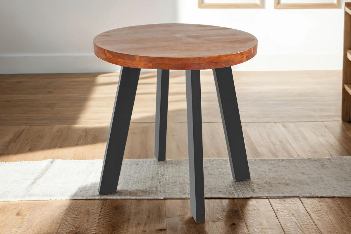 ESSTISCH SOPHIA - Schwarz/Braun, Holz/Metall (100/100/78cm) - SAM
