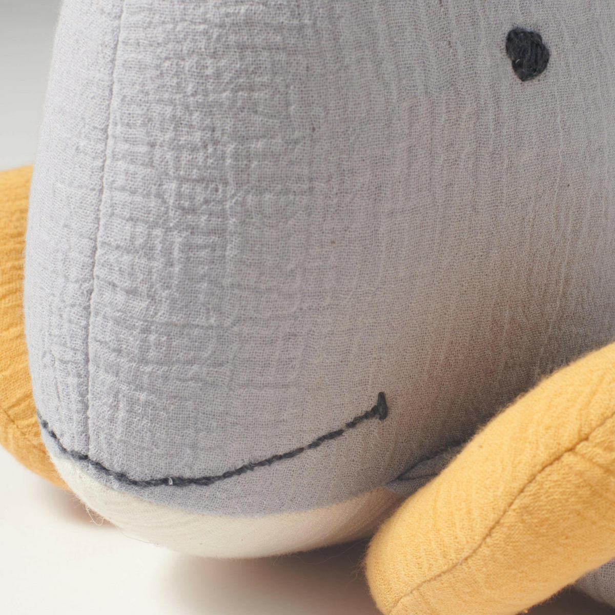KUSCHELTIER Musselin Wal Bobby - Grau, Textil (33/33cm) - nordic coast company